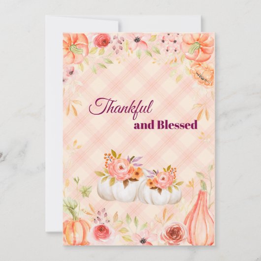 Bedankt Thanksgiving Autumn Customize Feestdagenkaart (Voorkant)