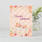 Bedankt Thanksgiving Autumn Customize Feestdagenkaart (Staand voorkant)