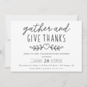 Bedankt Thanksgiving eten Kaart (Voorkant)