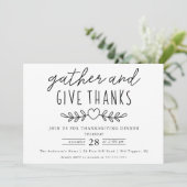 Bedankt Thanksgiving eten Kaart (Staand voorkant)