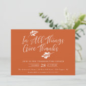 Bedankt Thanksgiving eten Kaart (Staand voorkant)