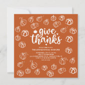 Bedankt Thanksgiving eten Kaart (Voorkant)