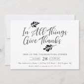 Bedankt Thanksgiving eten Kaart (Voorkant)