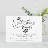 Bedankt Thanksgiving eten Kaart (Staand voorkant)