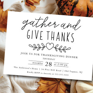 Bedankt Thanksgiving eten Kaart