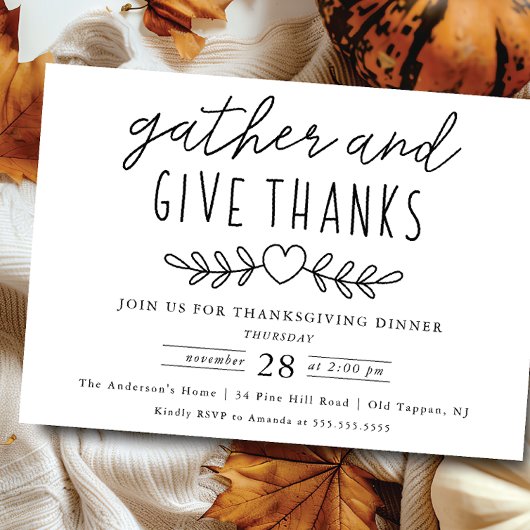 Bedankt Thanksgiving eten Kaart