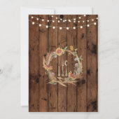 Bedankt Thanksgiving Floral Herfst uitnodigen Kaart (Achterkant)