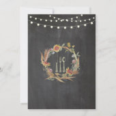 Bedankt Thanksgiving Floral Herfst uitnodigen Kaart (Achterkant)