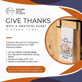Bedankt Thanksgiving Keukendoeken Theedoek