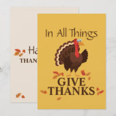 Bedankt Thanksgiving Turkije (Voorkant / Achterkant)