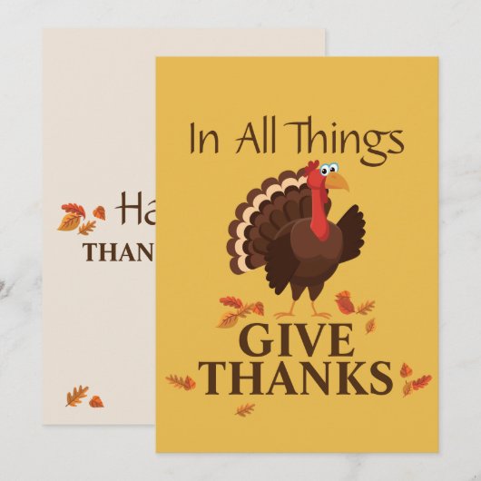 Bedankt Thanksgiving Turkije (Voorkant / Achterkant)