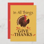 Bedankt Thanksgiving Turkije Feestdagenkaart (Voorkant / Achterkant)