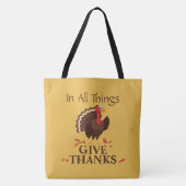 Bedankt Thanksgiving Turkije Tote Bag (Voorkant)