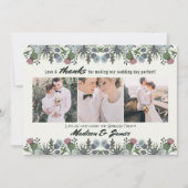 Bedankt Thistle Flower | Weddenschap | 3 Foto-Kaar (Voorkant)