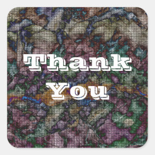 Bedankt Tie Dye Mosaic dankbaarheid voor iedereen Vierkante Sticker