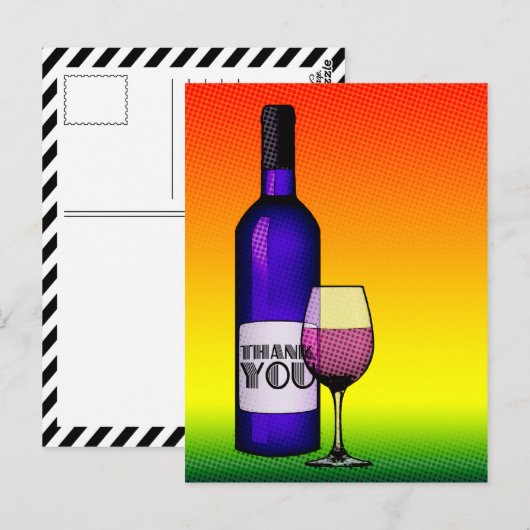 Bedankt toast briefkaart (Voorkant / Achterkant)