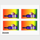 Bedankt toast rechthoekige sticker (Vel)