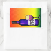 Bedankt toast rechthoekige sticker (Tas)