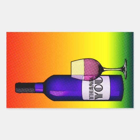 Bedankt toast rechthoekige sticker (Voorkant)