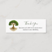 Bedankt Tree of Life kortingscode QR Invoegen Mini Visitekaartje (Voorkant)