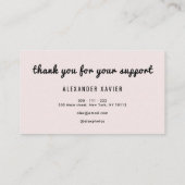 BEDANKT | trendy kleurrijk dank u visitekaartje (Achterkant)