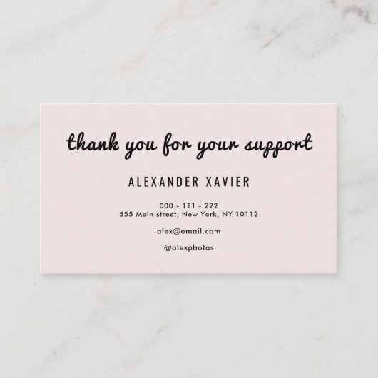 BEDANKT | trendy kleurrijk dank u visitekaartje (Achterkant)