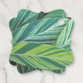 Bedankt Tropical Leaves Green Island Dankbaarheid Bedankjes Labels (Achterkant)