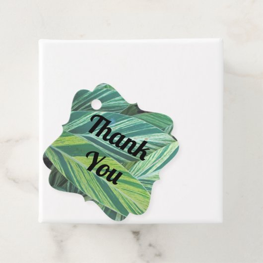 Bedankt Tropical Leaves Green Island Dankbaarheid Bedankjes Labels (In situ)