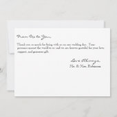 Bedankt Trouwdag Persoonlijke 5' x 7" Notitiekaart (Achterkant)
