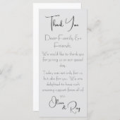 Bedankt Trouwkaart (Voorkant / Achterkant)