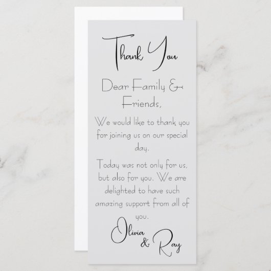 Bedankt Trouwkaart (Voorkant / Achterkant)