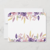 Bedankt Trouwkaart Lavendel Bloemen Kaart (Achterkant)