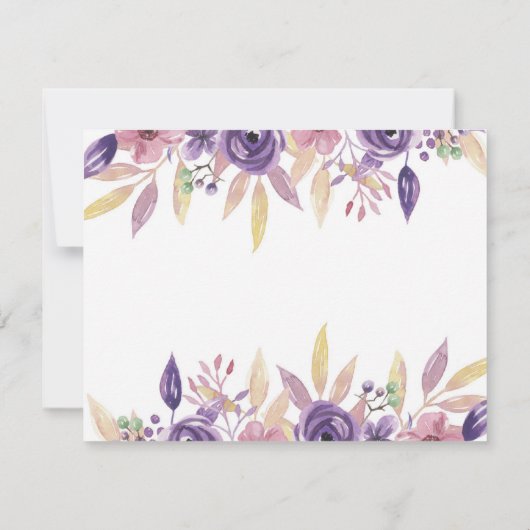 Bedankt Trouwkaart Lavendel Bloemen Kaart (Achterkant)