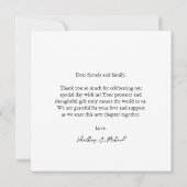 Bedankt Trouwkaart Met Dank Elegante Rechthoekige (Achterkant)