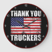 Bedankt Truckers Amerikaanse vlag Grote Klok (Voorkant)