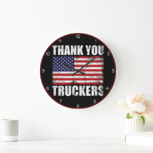 Bedankt Truckers Amerikaanse vlag Grote Klok
