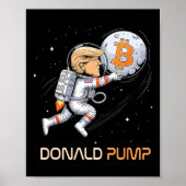Bedankt Trump Bitcoin Donald Pump Crypto Bull Pro Poster (Voorkant)