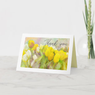 Bedankt tulpen delicate Waterverf