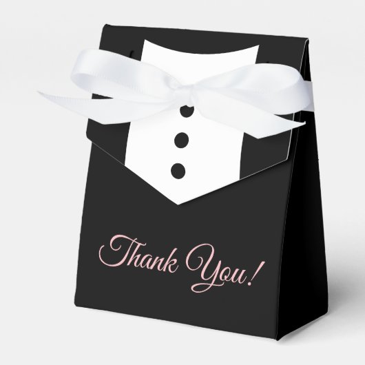Bedankt Tuxedo Wedding Favor Box Bedankdoosjes (Voorkant Zijde)