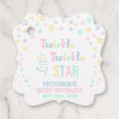 Bedankt Twinkle Twinkle Little Star Baby shower Bedankjes Labels (Voorkant)