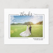 Bedankt Typografie Foto Persoonlijke bruiloft (Voorkant)