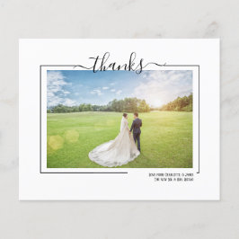 Bedankt Typografie Foto Persoonlijke bruiloft