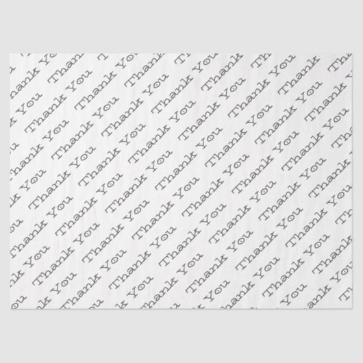 BEDANKT Typografie Modern Minimalistisch Plezier Tissuepapier (Voorkant)