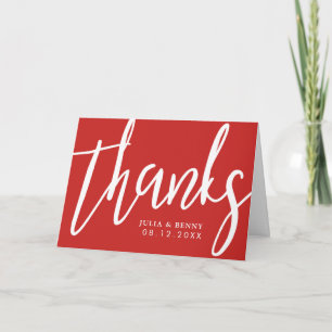 Bedankt Typografie Scarlet Red