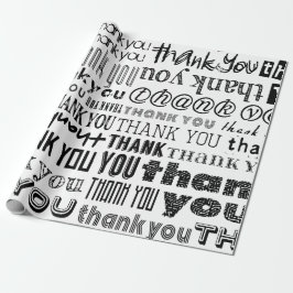 BEDANKT Typografie Specialty Gift Wrap Cadeaupapier