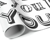 BEDANKT Typografie Specialty Gift Wrap Cadeaupapier (Rol Hoek)