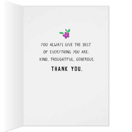 Bedankt U bent de beste (Binnen (Rechts))