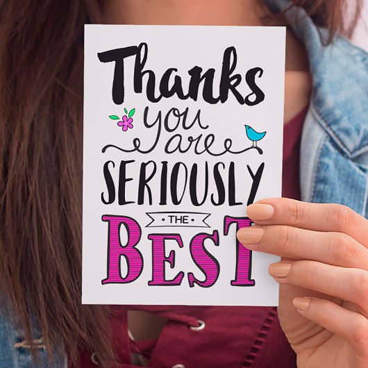 Bedankt U bent de beste