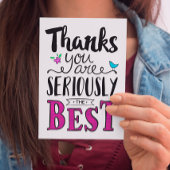 Bedankt U bent de beste