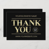 BEDANKT U Business Black & Gold | LOGO (Voorkant / Achterkant)